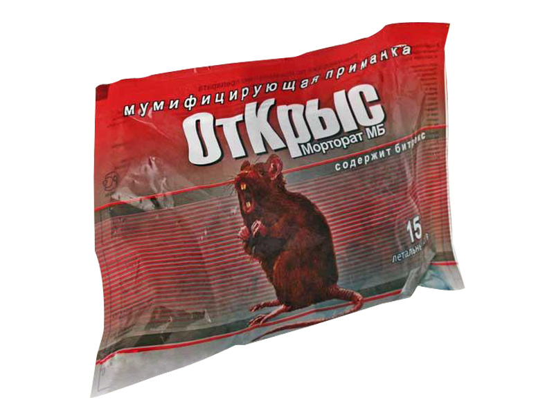 Мумифицирующая приманка Морторат от крыс 150 гр (15 доз)